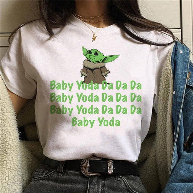 Baby Yoda Mandalorian T Shirt Men/women Harajuku Star Wars T-shirt moive graphic tees men unisex Tshirt Male 80s Top