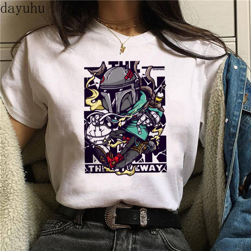 Baby Yoda Mandalorian T Shirt Men/women Harajuku Star Wars T-shirt moive graphic tees men unisex Tshirt Male 80s Top
