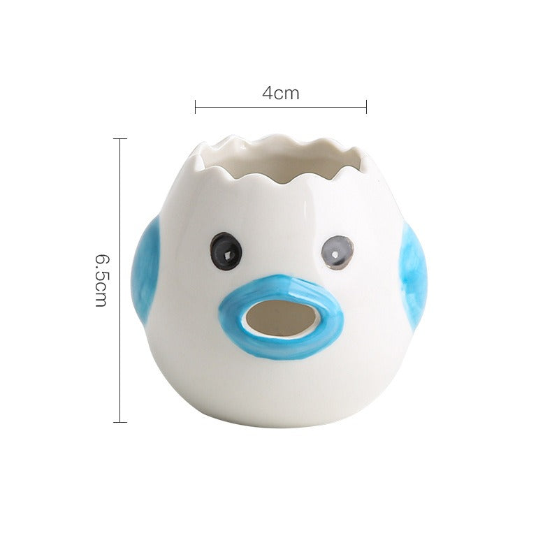 Ceramic egg white and protein separator household egg liquid and yolk filter baking tool easy to clean