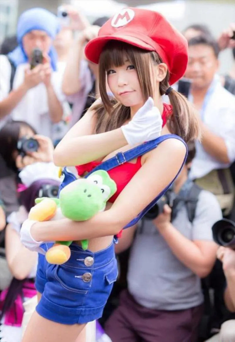 Anime Chapéu Cap Luigi Super Mario Bros Cosplay Baseball Costume