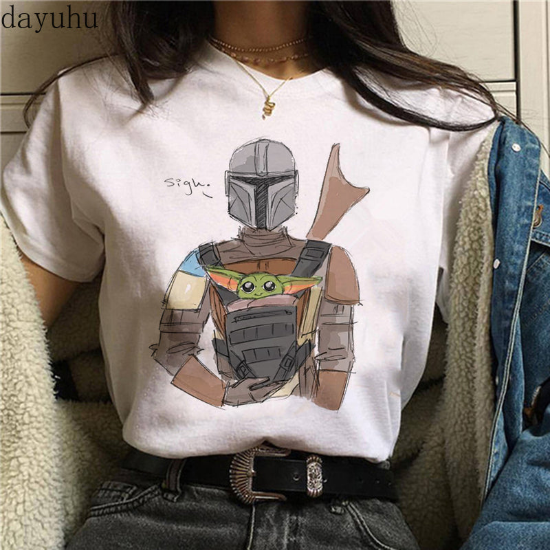 Baby Yoda Mandalorian T Shirt Men/women Harajuku Star Wars T-shirt moive graphic tees men unisex Tshirt Male 80s Top