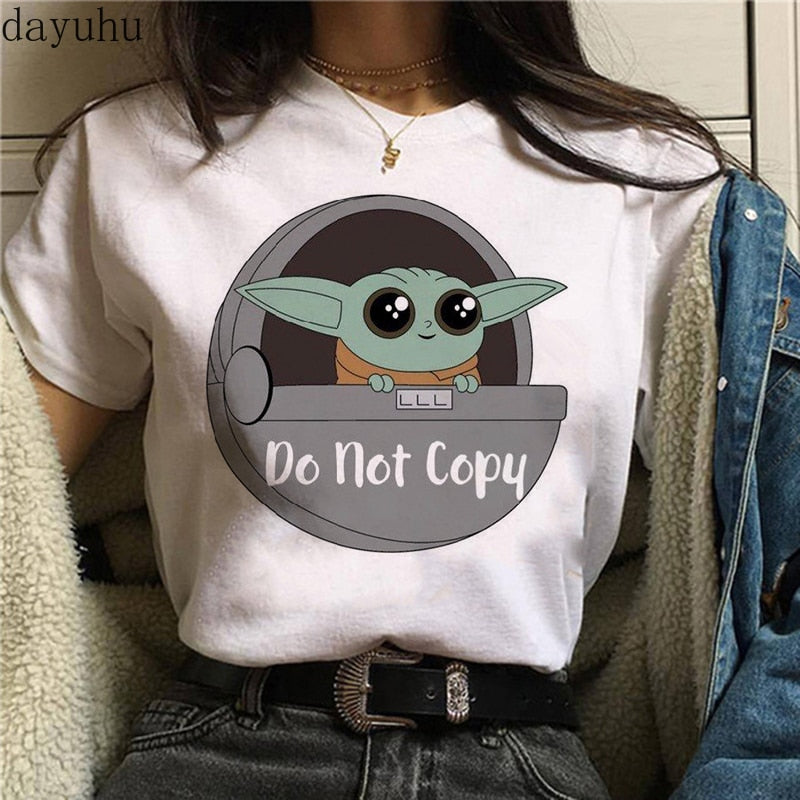 Baby Yoda Mandalorian T Shirt Men/women Harajuku Star Wars T-shirt moive graphic tees men unisex Tshirt Male 80s Top