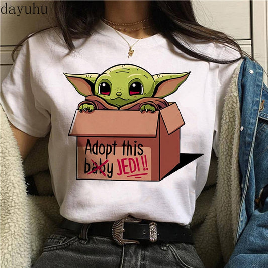 Baby Yoda Mandalorian T Shirt Men/women Harajuku Star Wars T-shirt moive graphic tees men unisex Tshirt Male 80s Top