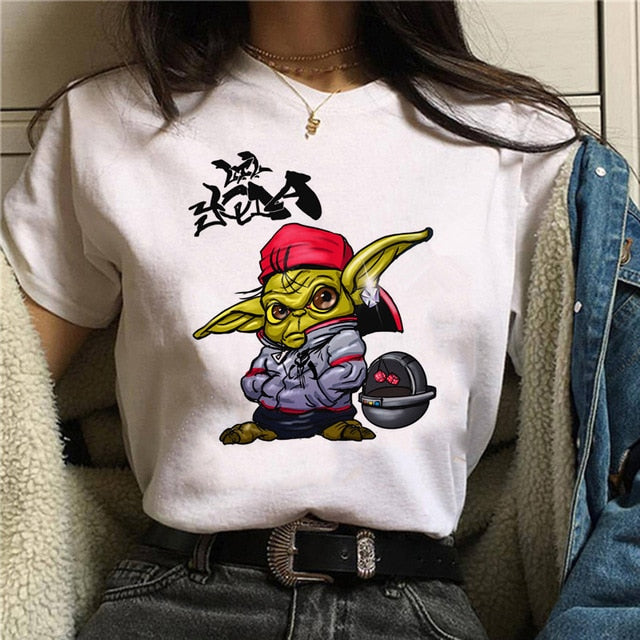 Baby Yoda Mandalorian T Shirt Men/women Harajuku Star Wars T-shirt moive graphic tees men unisex Tshirt Male 80s Top