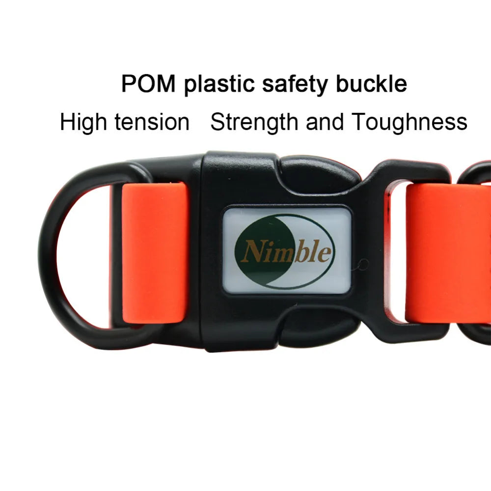 No Pull Dog Collar PVC Waterproof P-Chain Training Collars 8 Colors Dirty Resistant Easy Clean for Puppy Small Medium Large Dogs