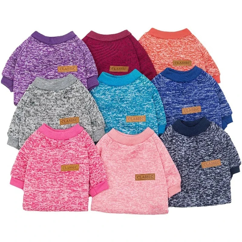 Dog Clothes For Medium Small Dogs Puppy Soft Sweater Autumn Winter Warm Clothing Pet Coat Sweatshirt XS-2XL