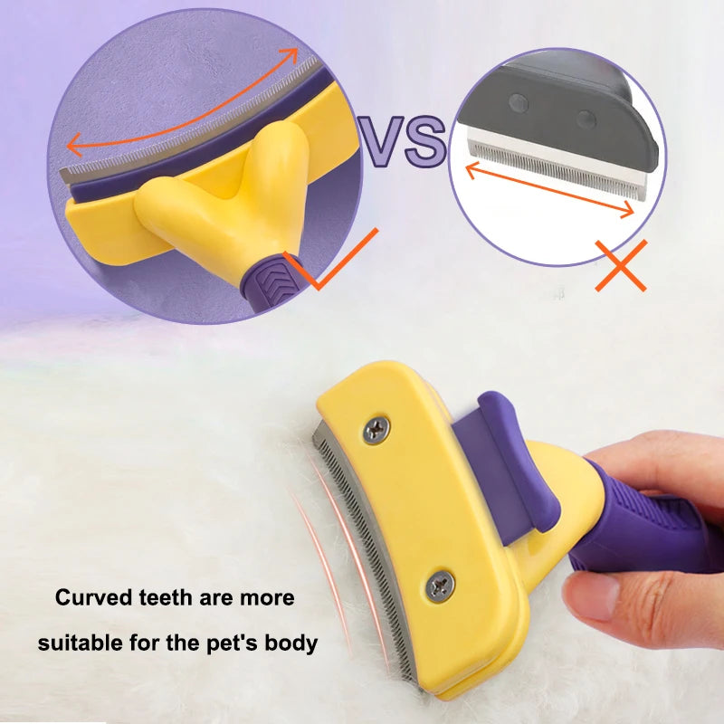Professional Pet Grooming Brush for Dogs and Cats, Gentle steel Hair Remover Essential for Effective Tangle and Shedding Control