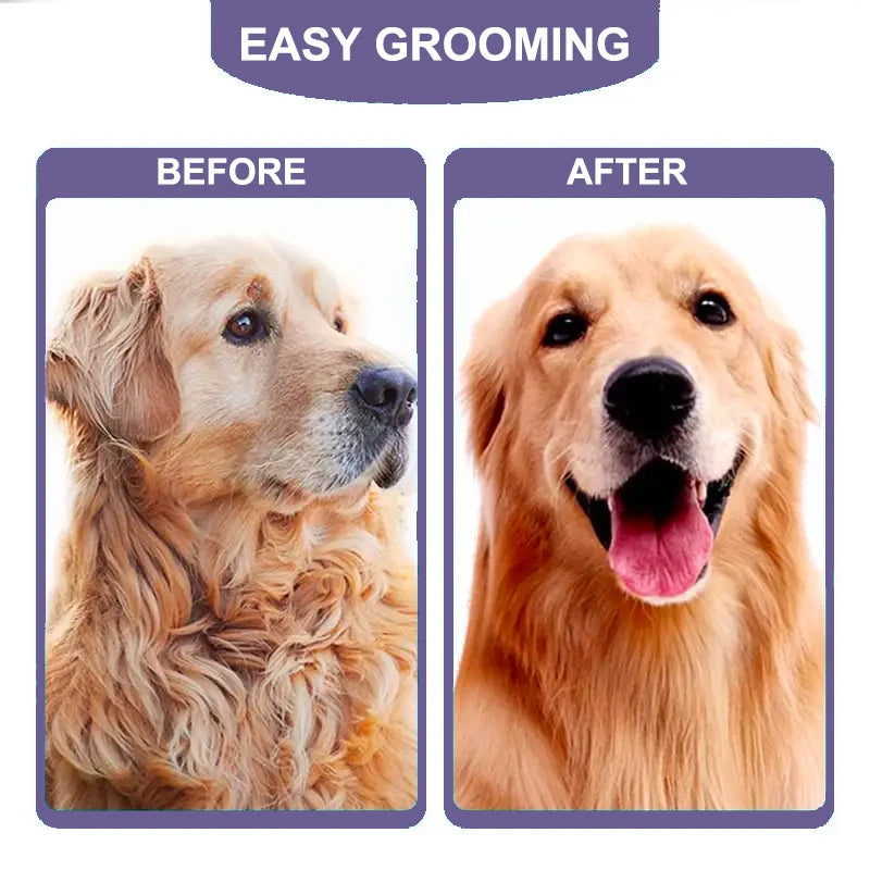 Professional Pet Grooming Brush for Dogs and Cats, Gentle steel Hair Remover Essential for Effective Tangle and Shedding Control