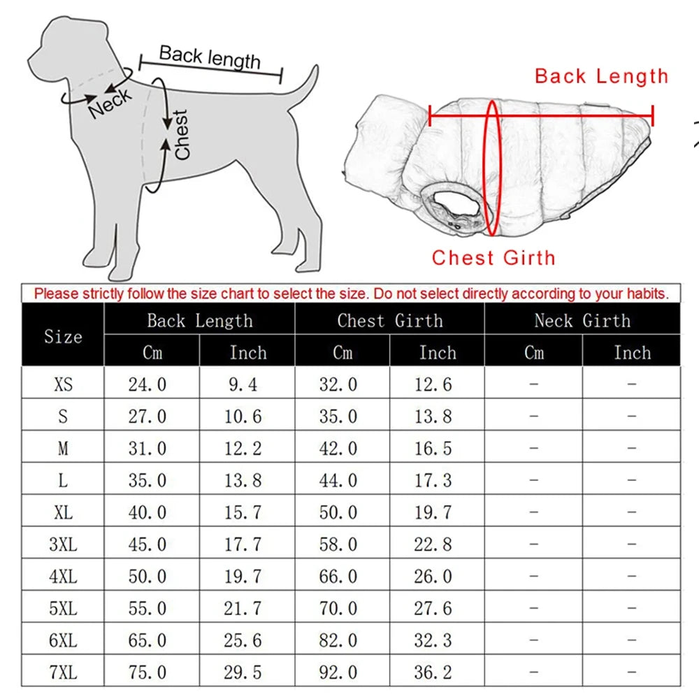 Reversible Pet Down Jacket Waterproof Light Weight Coat For Small Large Dogs Warm Thick Golden Retriever Labrador Outfit Clothes